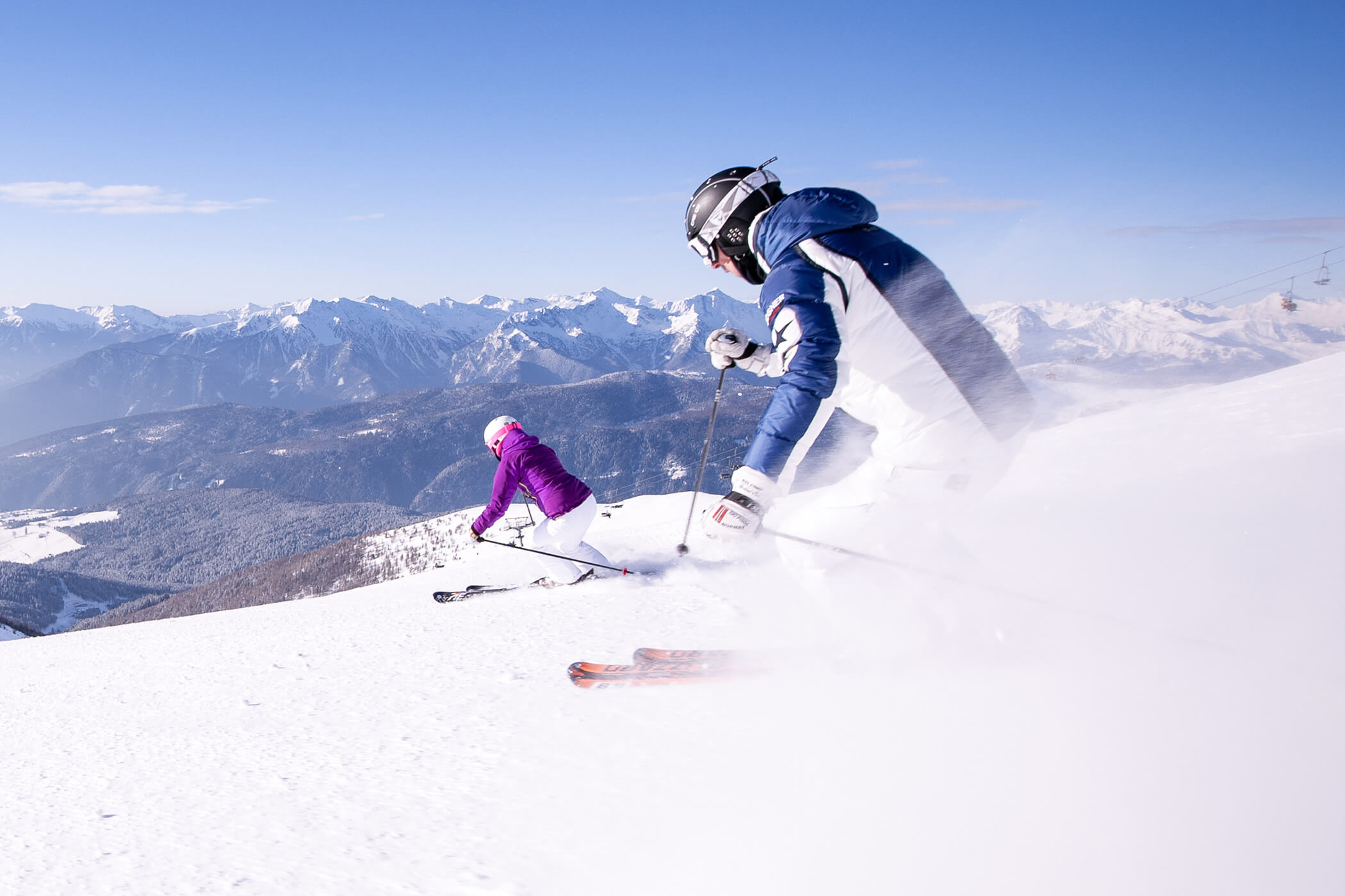 Skifahren im Skigebiet Kronplatz